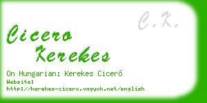 cicero kerekes business card